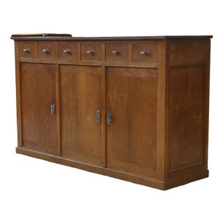 Modernist Art Deco Oak Buffet, 1940s For Sale
