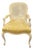 Kendall Wilkinson Home Louis XV Spring Fauteuil Armchair (Yellow) For Sale