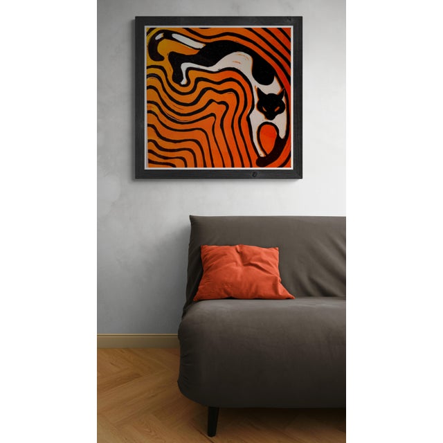 Groovy Cat Art Vintage Poster Print For Sale In Seattle - Image 6 of 6