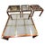 Rare 1970s Hollywood Regency Flamed Burl Wood, Copper, Brass, and Glass 4-Piece Table Set For Sale - Image 11 of 12