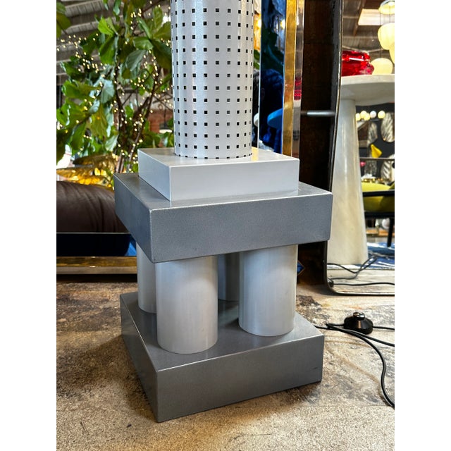 Matteo Thun Matteo Thun and Andrea Lera, "Chicago Tribune" Floor Lamp for Bieffeplast, 1984 Unmarked For Sale - Image 4 of 9