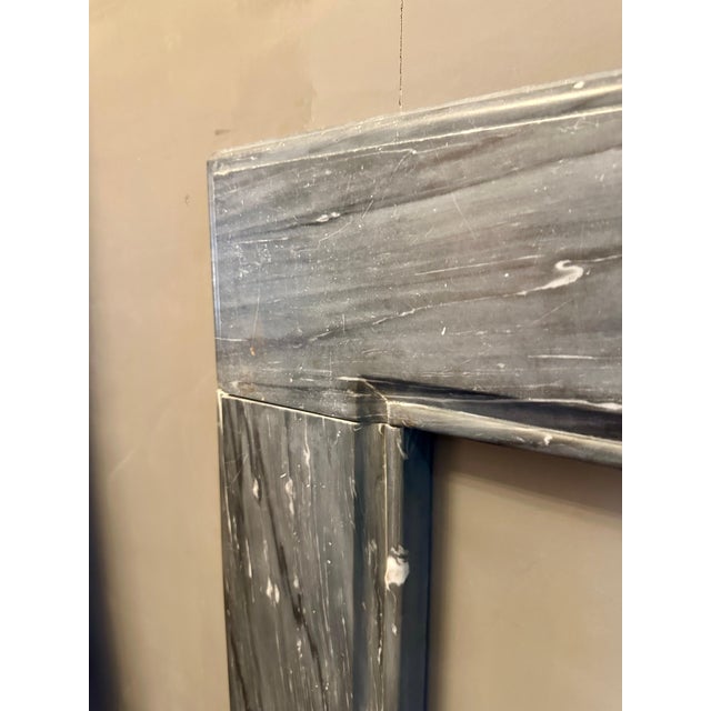 Gray Antique Bardiglio Marble Georgian Style Fireplace, 1850 For Sale - Image 8 of 12