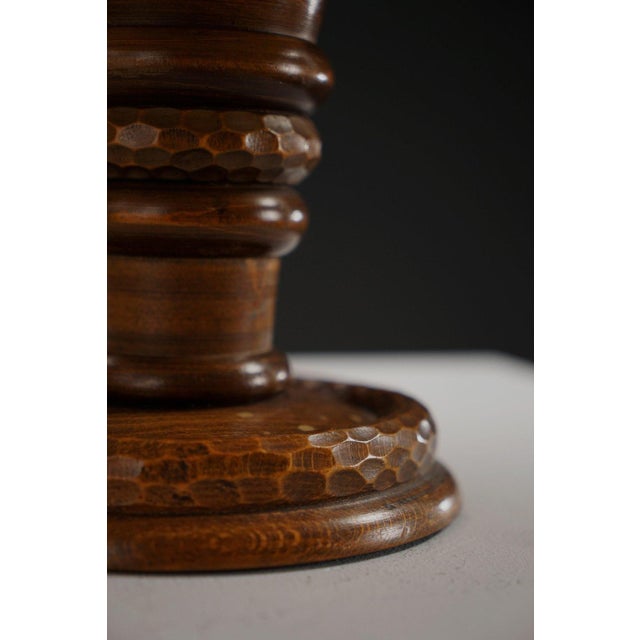 Brown Decorative Table Lamp, 1940s For Sale - Image 8 of 12