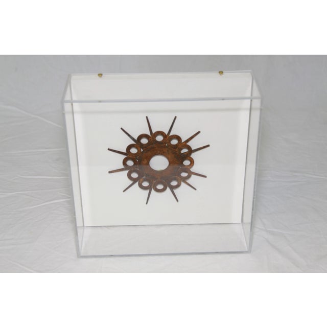 White Antique Hardware in Acrylic Box For Sale - Image 8 of 8