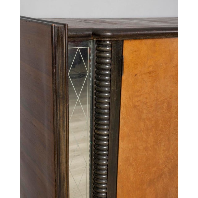 Vintage Art Deco Italian Sideboard in Wood and Glass For Sale - Image 9 of 13