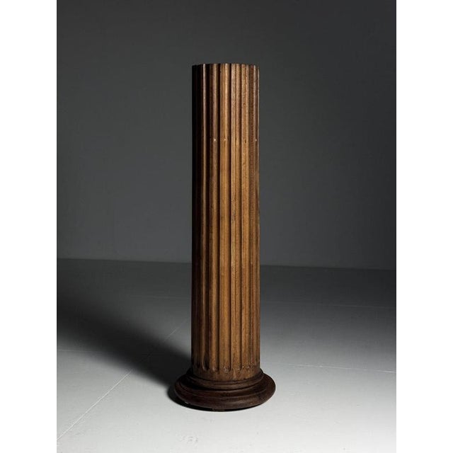 Mid-Century Column in Oak For Sale - Image 16 of 16