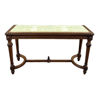 19th Century Louis XVI Carved Wooden Bench For Sale