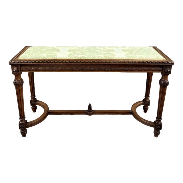 19th Century Louis XVI Carved Wooden Bench For Sale