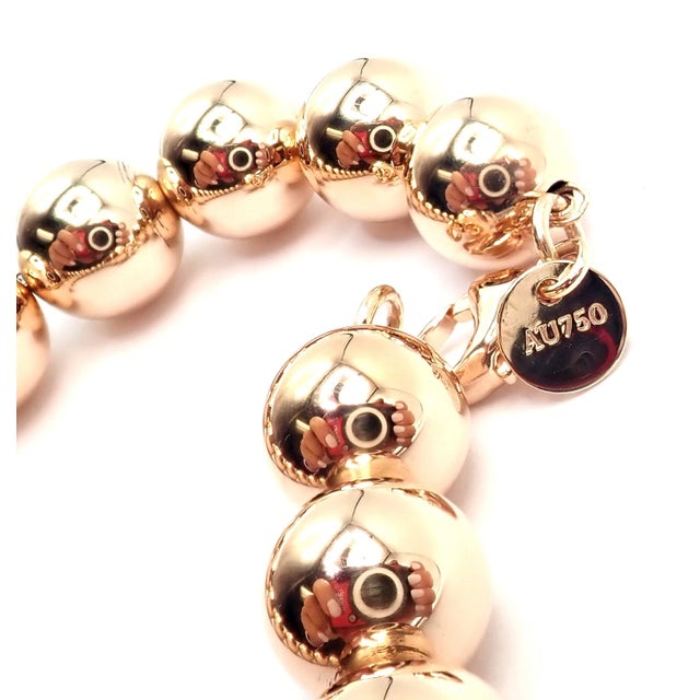 Tiffany & Co. Rose Gold Ball Bead Link Bracelet For Sale - Image 12 of 12