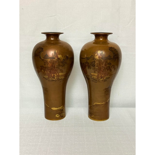 1960s Monumental "Bodiless" Lacquer Vases by Cheng Lung Chi - James Mont Style For Sale - Image 10 of 12