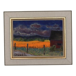 Svan Grandin, Field, 1960s, Oil on Panel, Framed For Sale
