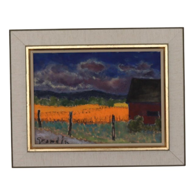 Svan Grandin, Field, 1960s, Oil on Panel, Framed For Sale
