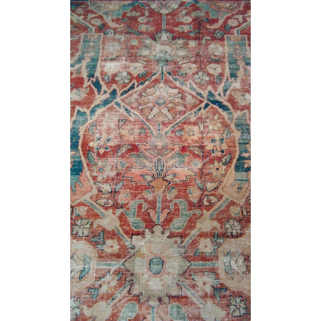 Traditional Distressed Antique Sultan Abad Rug - 11’0” X 13’6” For Sale - Image 3 of 4