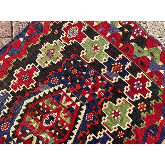 Tribal Handmade Turkish Kilim - 40" X 59" For Sale In Raleigh - Image 6 of 9