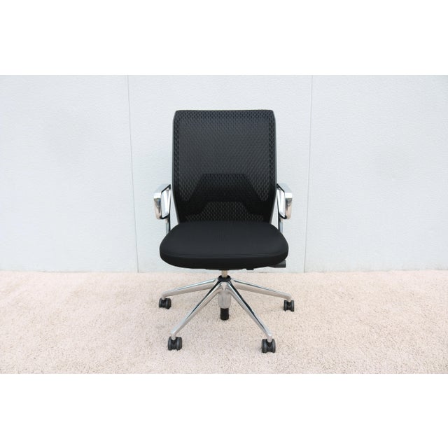 Metal Modern Antonio Citterio for Vitra Ergonomic Id Mesh Black Office Desk Chair For Sale - Image 7 of 13