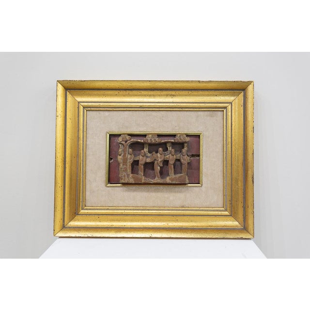 19th Century Chinese Lacquered Panel in Frame For Sale - Image 6 of 6