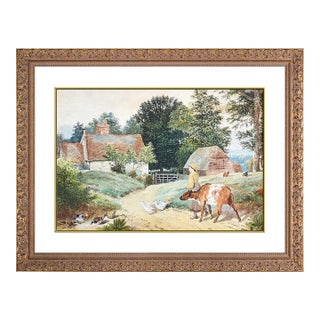 19th Century The Milkmaid, Myles Birket Foster For Sale