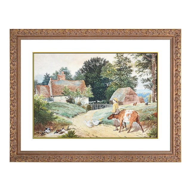 19th Century The Milkmaid, Myles Birket Foster For Sale