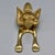 Mid 20th Century Vintage Brass Fox Head Door Knocker — Figural Animal Hardware For Sale - Image 5 of 7