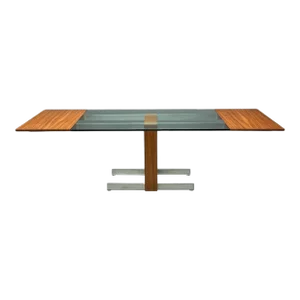 Vladimir Kagan, Mid-Century Modern, Dining Table, Zebrawood, Glass, Usa, 1967