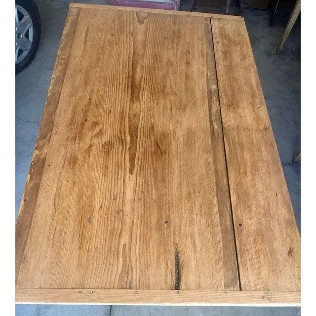 Red 18th Century Original Red Painted Hutch Table For Sale - Image 8 of 13