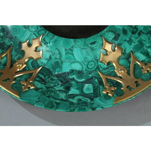 19th Century Malachite and Gilt Bronze Inkwell For Sale - Image 9 of 10