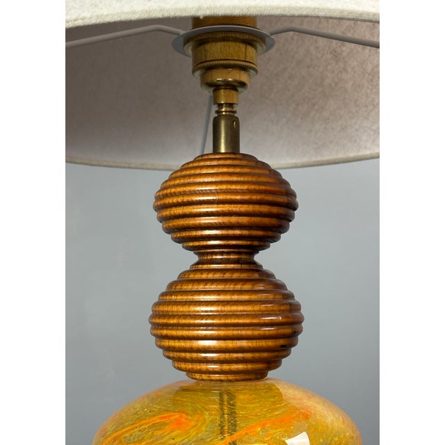 Mid-Century Modern Adjustable Table Lamp with Glass Sphere, 1970s For Sale - Image 11 of 18
