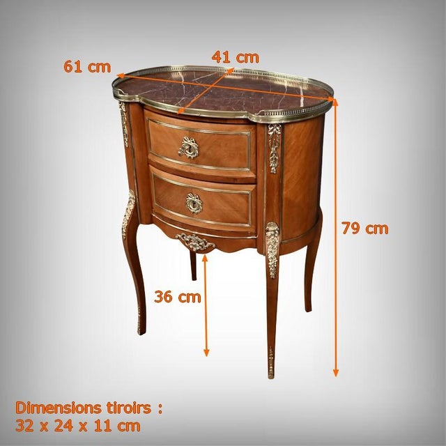 Small Early 20th Century Transition Kidney-Shaped Mahogany Commode For Sale - Image 18 of 18