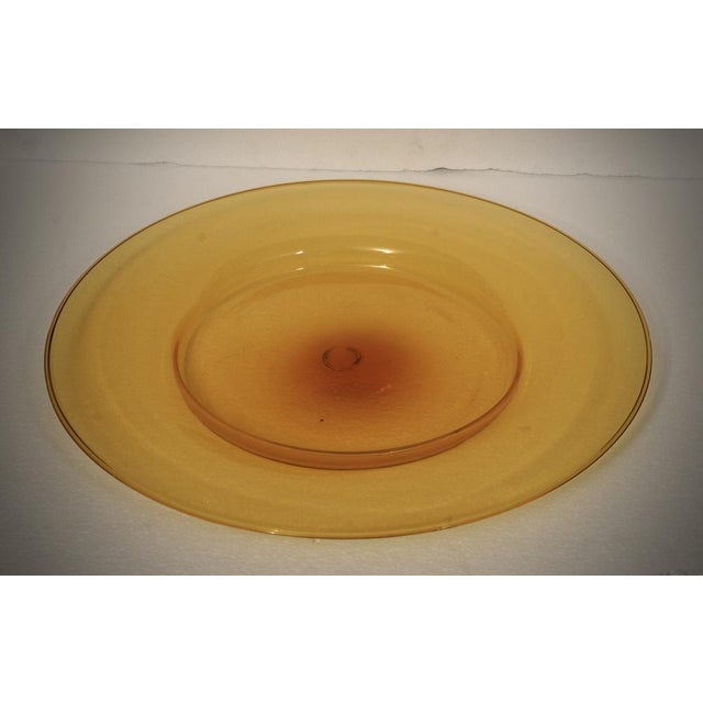 Round Orange Color Glass Plate from Cappellin Murano, 1920s For Sale - Image 10 of 10