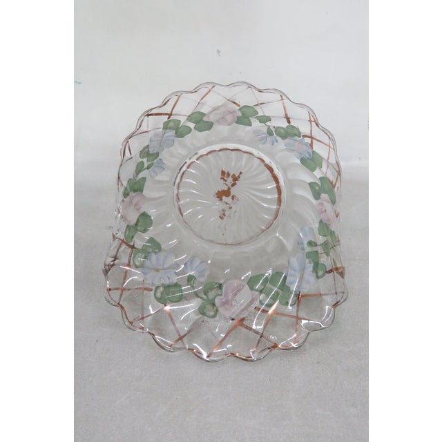 Late 20th Century Hand Painted Upturned Handles Serving Dish Tray With Handles For Sale - Image 5 of 12