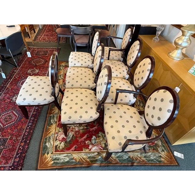 Contemporary Barbara Barry for Baker Furniture Dining Room Chairs, Set of Eight For Sale - Image 3 of 14