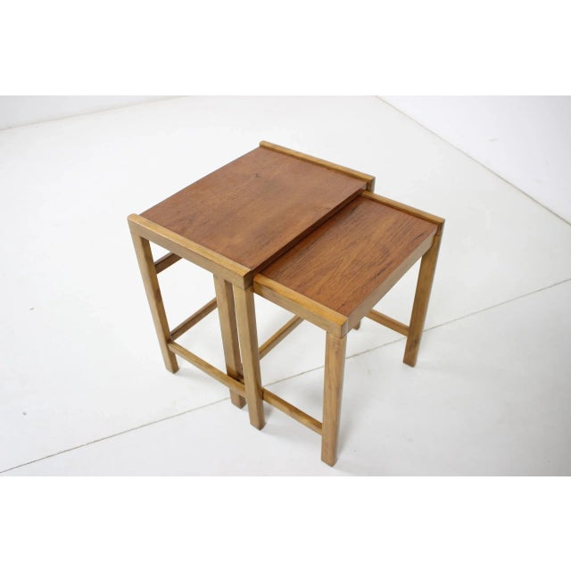 Vintage Scandinavian Teak Nesting Table Set, 1960s For Sale - Image 6 of 9