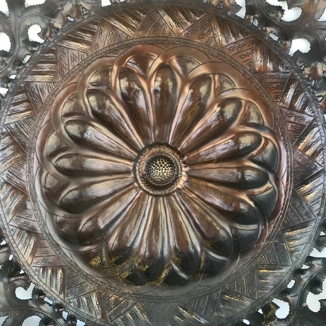 Mid-Century Modern Italian Modernist Artist Egidio Casagrande Wall Medallion Sculpture Mid Century Modern C.1950 36.5" For Sale - Image 3 of 9