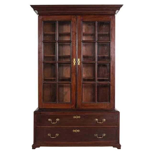English Glazed Mahogany Bookcase, Early 19th Century For Sale - Image 17 of 17
