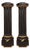 Grand Scale French Louis XVI Heavy Palace Black Tesselated Marble Gilt Bronze Pedestals a - Pair For Sale