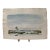 Henry Emil Salloch Original Watercolor on Paper Winter Marsh Lanscape, 1948. For Sale