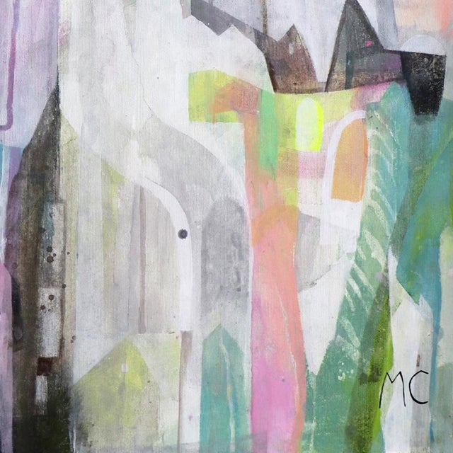 You and Me - Original Contemporary Abstract Acrylic Architecture Painting on Canvas by Maria C Bernhardsson For Sale In Los Angeles - Image 6 of 6