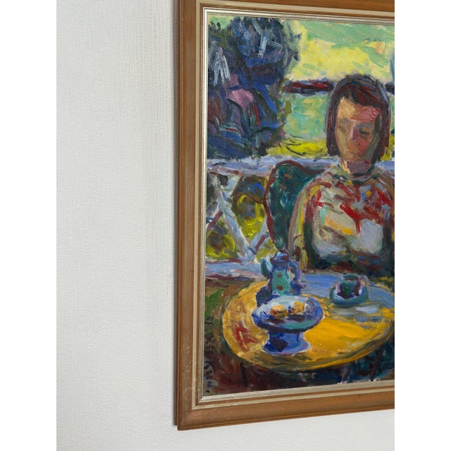 Mid-Century Modern Bertil Eriksen, Café Scene, 1960s, Oil on Canvas, Framed For Sale - Image 3 of 18