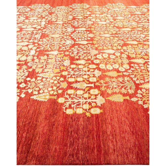 Solo Rugs Eclectic, One-of-a-Kind Hand-Knotted Area Rug in Orange, 8' 10" x 12' 2" For Sale - Image 4 of 8