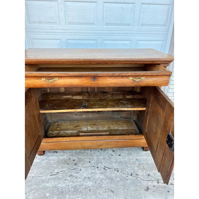 French 19th Century Louis Philippe Solid Oak Two Door Buffet For Sale - Image 12 of 12