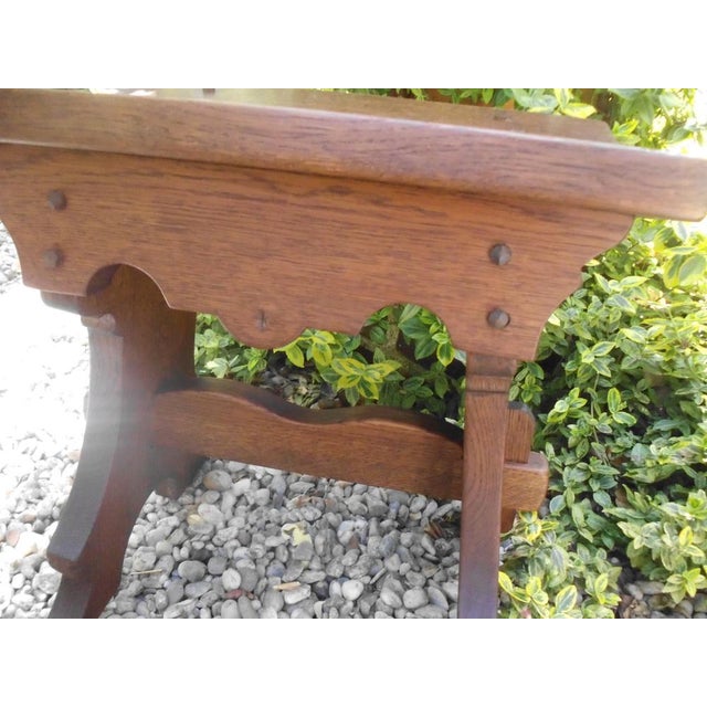 Antique Oak Stools, 1890s, Set of 2 For Sale - Image 3 of 12