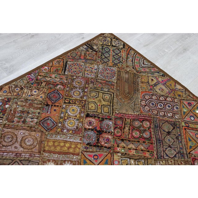 Vintage Embroidered Wall Hung Patchwork Tapestry, Kutch, India For Sale - Image 6 of 18