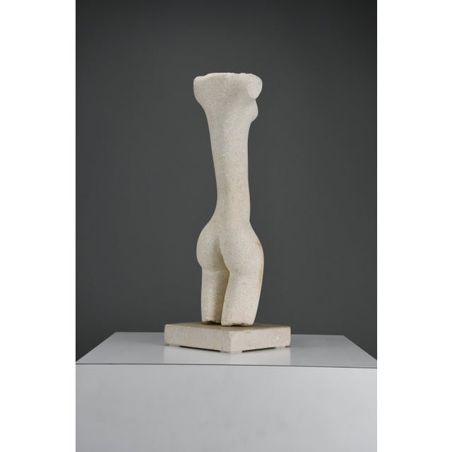 Beige Cabiddu Alberto, Little Idol, Abstracted Nude Figure, 1996, Stone For Sale - Image 8 of 14