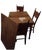 Brown Antique Pine Farm Table With Drawer With Set of 4 - 1870s French Wicker Chairs For Sale - Image 8 of 10