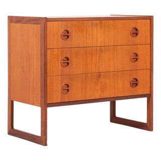 Mid-Century Modern Danish Teak Chest of Drawers by Arne Wahl Iversen, 1960s For Sale