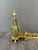 Gold 19th Century Louis XVI Gilt Bronze Andirons, 1890s, Set of 3 For Sale - Image 8 of 11