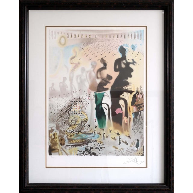 A modern surreal lithograph on paper titled "Hallucinogenic Toreador" by Salvador Dali. Hand signed in pencil on the...