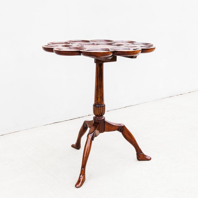 Early 20th Century Isle of Man Solid Mahogany Tilt-Top Tripod Supper Table For Sale - Image 12 of 12