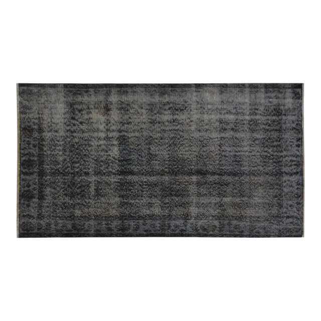 Vintage Turkish Overdyed Hand Knotted Wool Rug ,3'8 X 6'9 For Sale