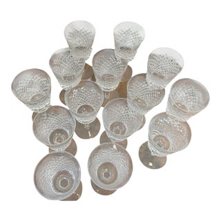 1970s Set of 14 Water Goblet Alana by Waterford Crystal Discontinued For Sale